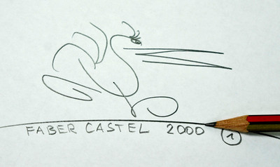 12 Qualitäts-Bleistifte'' Faber Castel ''Sorte 2000, Härte 1. in OVP.   (3X23)