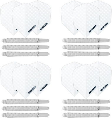 Darts 4 x Sets Dimplex-Dartschäfte und Dimplex-Dartflights   12 Dartschäfte, ins