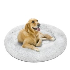 Friends Forever Donut Dog Bed Faux Fur Fluffy Calming Sofa For Large Dogs, So...