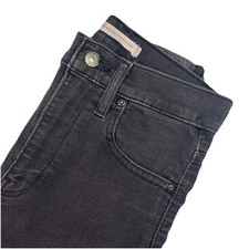 Women's Levi's 724 High Rise Straight Crop Stretch Black Jeans Size 27