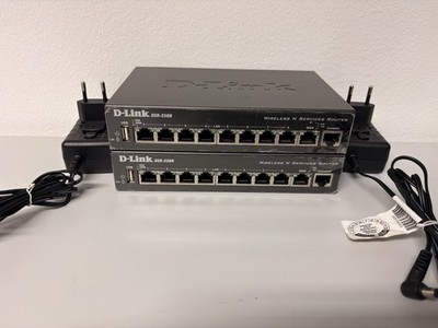 2x D-Link DSR-250N Wireless N Services Router   VPN / Gigabit   mit Netzteilen