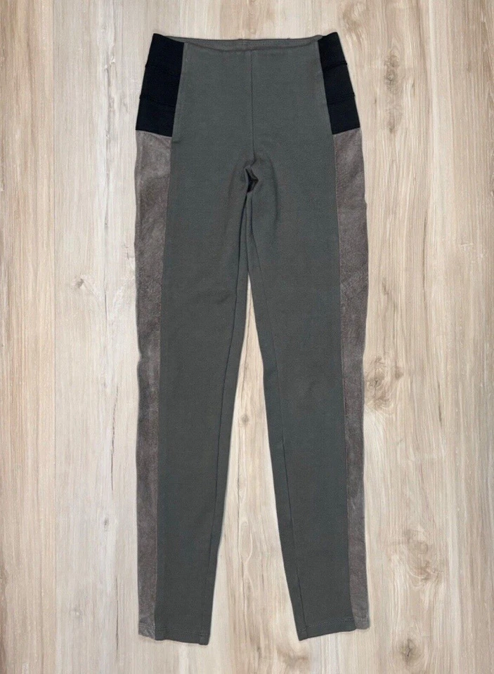 Hale Bob Women's Legging Pants Suede Leather Outer Skinny Stretch Size XS/4 - Image 2 of 4