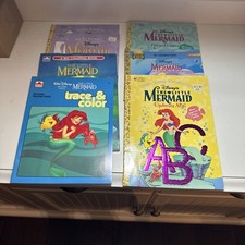 Set Of 7 Disney Little Mermaid Coloring/ Activity Books Used. See Description
