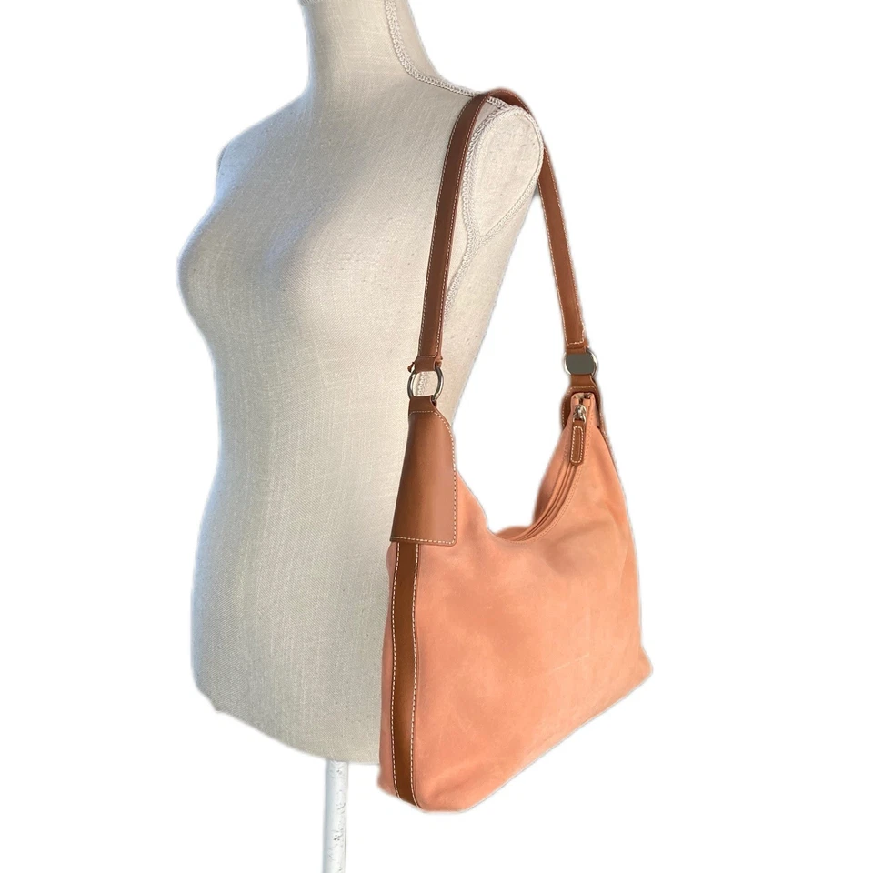 Bolso de hombro hobo de cuero gamuza ITALIA TALBOTS Foto 3 de 4