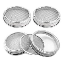 4 Pack Stainless Steel Sprouting Jar Lid for Wide and Wide Mouth  Jar for1987