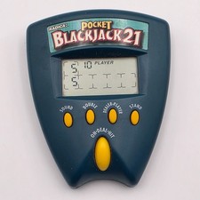 Radica Pocket Blackjack 21 Handheld Electronic Game 1999 Tested Working