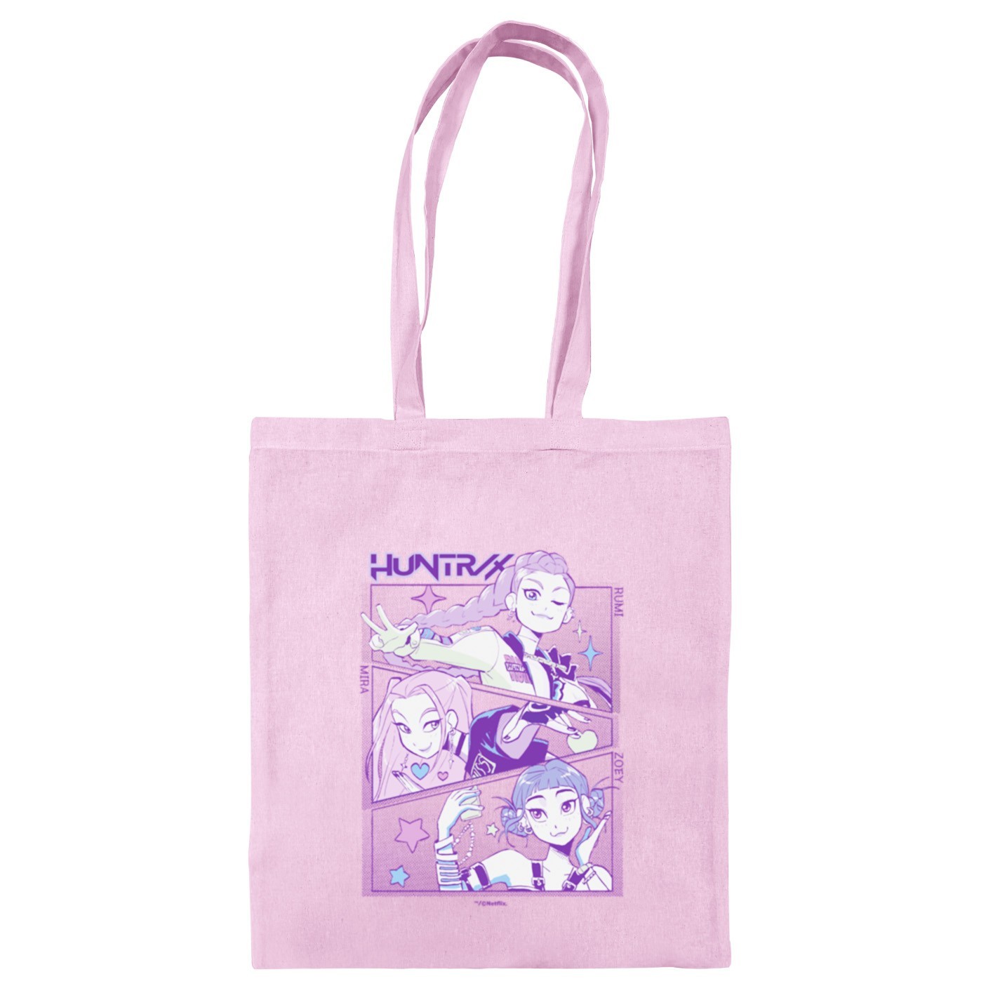 K-Pop Demon Hunters Tote Bag, Huntrix, Officially Licensed, Canvas, Pink