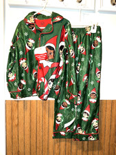 New XS 4/6 ELF ON THE SHELF CHRISTMAS 2 pc PJ's SET PANTS SHIRT SNOWFLAKES