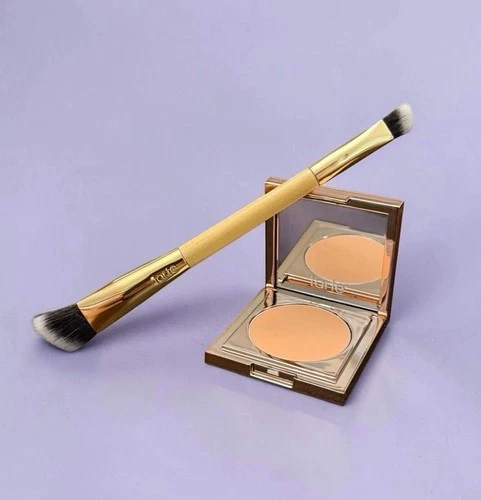 Tarte Dark Circle Defense Eye Corrector Concealer LIGHT-MEDIUM PEACH & Brush