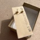 New Whimsical Gold Mustache Stud Earrings • Small Whimsical Jewelry Gift — photo 3