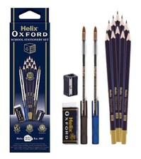 Helix Oxford 14 Piece School Stationery Set | HB Pencils Pens Eraser Sharpener