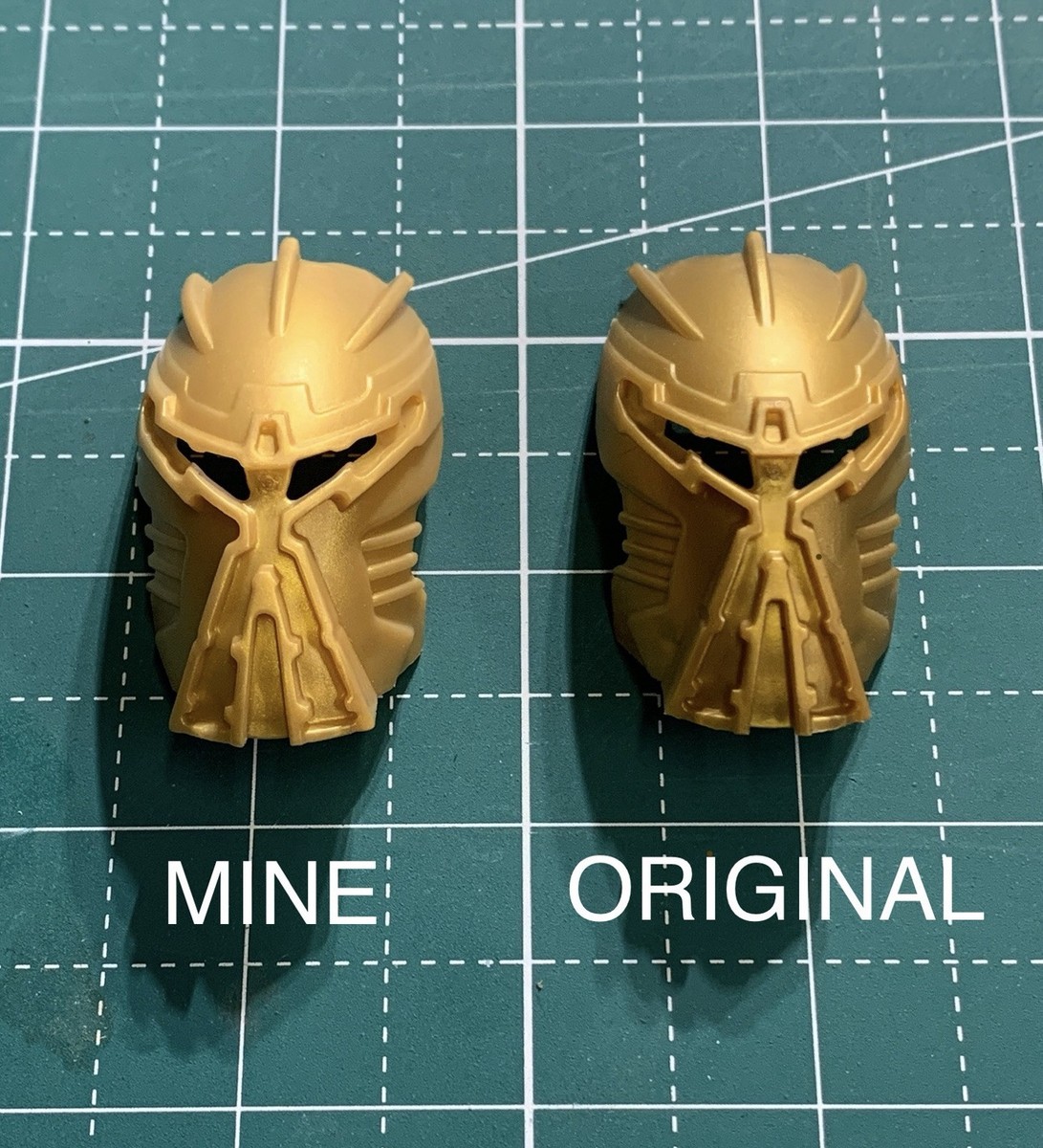 Lego Bionicle Kanohi Ignika Mask Of Life 60936 Pearl Gold Replica