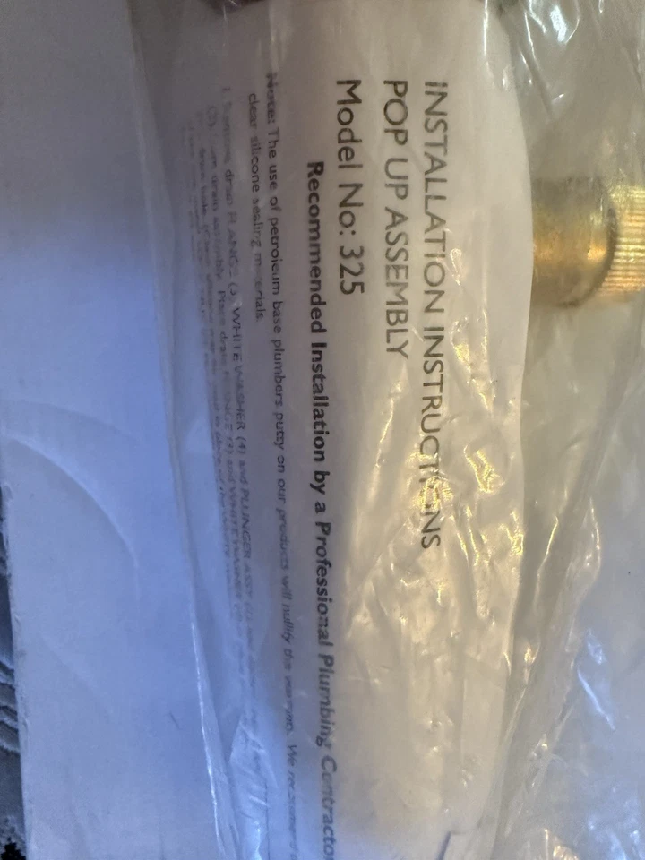 Conjunto de drenaje emergente de lavabo BRASSTECH 325/26 en cromo pulido con desbordamiento Foto 2 de 4