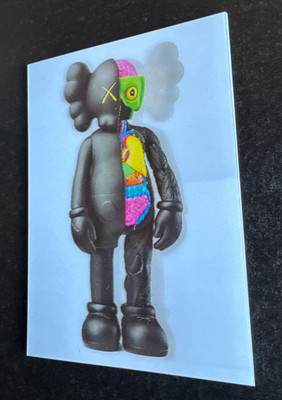 KAWS NGV Lenticular Postcard 2019 Companion Flayed Black Rare Limited Edition