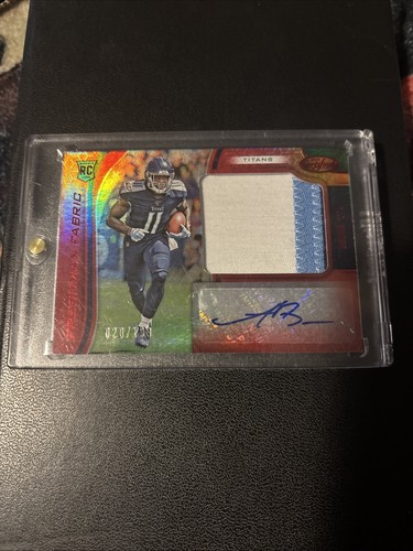 Certifié Panini 2019 - Tissu Freshman Signatures A.J. Miroir marron #209 rouge... - Photo 1/10
