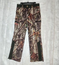 Huntworth Pants Womens Large Camo Oak Tree Evo Fleece Lined Hunting Ankle Zip