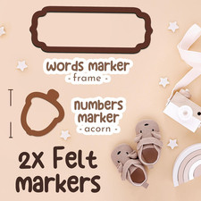 Baby Monthly Milestone Blanket Woodland Animals Leaves Design in Brown White