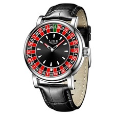Roulette Wheel Watches for Men with Ball Waterproof Business Dress Quartz