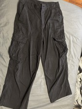 Zara Men  s 30 X 30 Black Cotton Cargo Pants