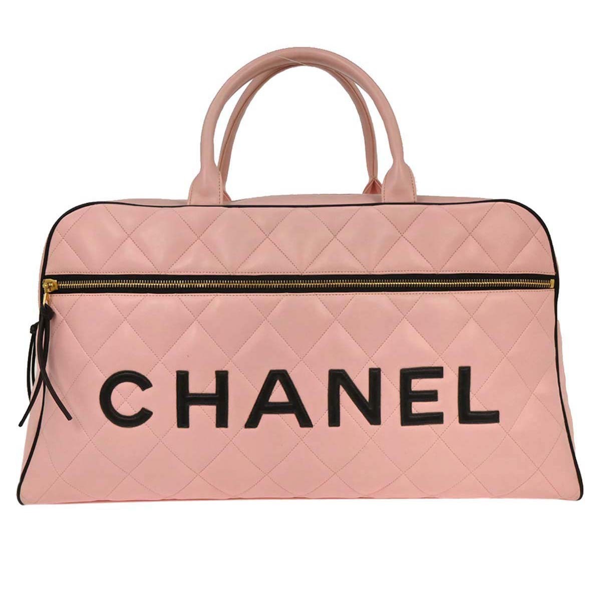 Chanel Pink Calfskin Bowling Bag 50 154079 | eBay