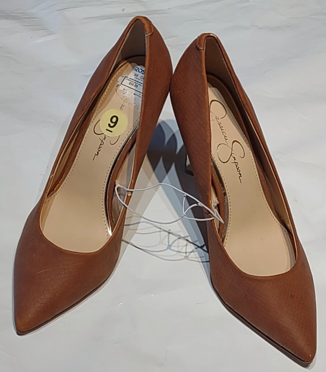 Escarpins Jessica Simpson Taille 3.5 US - Couleur Rose, Talon Compensé, Bout Ouvert, Neufs