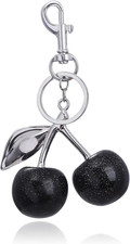 Cherry Bag Charm Keychain - Cute Purse Handbag Fruit Accessories - Beautiful Bir