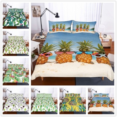 3d Cactus Pineapple Bedding Duvet Cover Pillowcase Comforter Cover