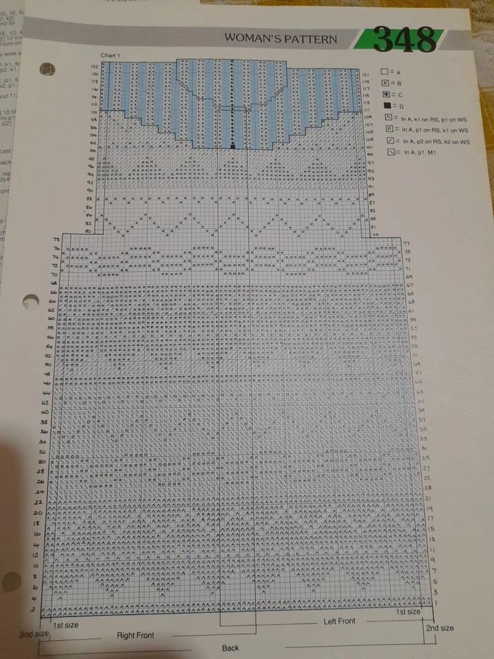 Womens Knitting Pattern Fair Isle Cardigan With Zig Zag Bands - Image 4 of 4