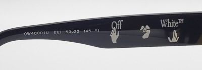 Off-White OW40001U 68J Black Rectangle 50x22 145 Sunglasses | eBay