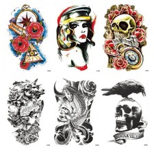 6 Sheet Waterproof Arm Temporary Tattoo Body Art Removable Sticker