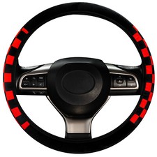 Sport Lammfell Lenkradbezug Lenkradschoner Lenkradüberzug Fellbezug Auto 37-39cm