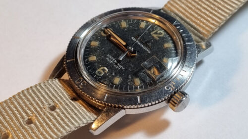 Vintage Bulova Diver 666 Ft Black Dial Automatic Watch