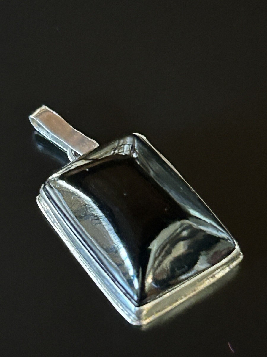 ☆MARS MARK☆ Rectangular Black Onyx Pandant NO3 M166 Black Onyx Pendant Rectangle 20x13mm Sterling Silver Pre