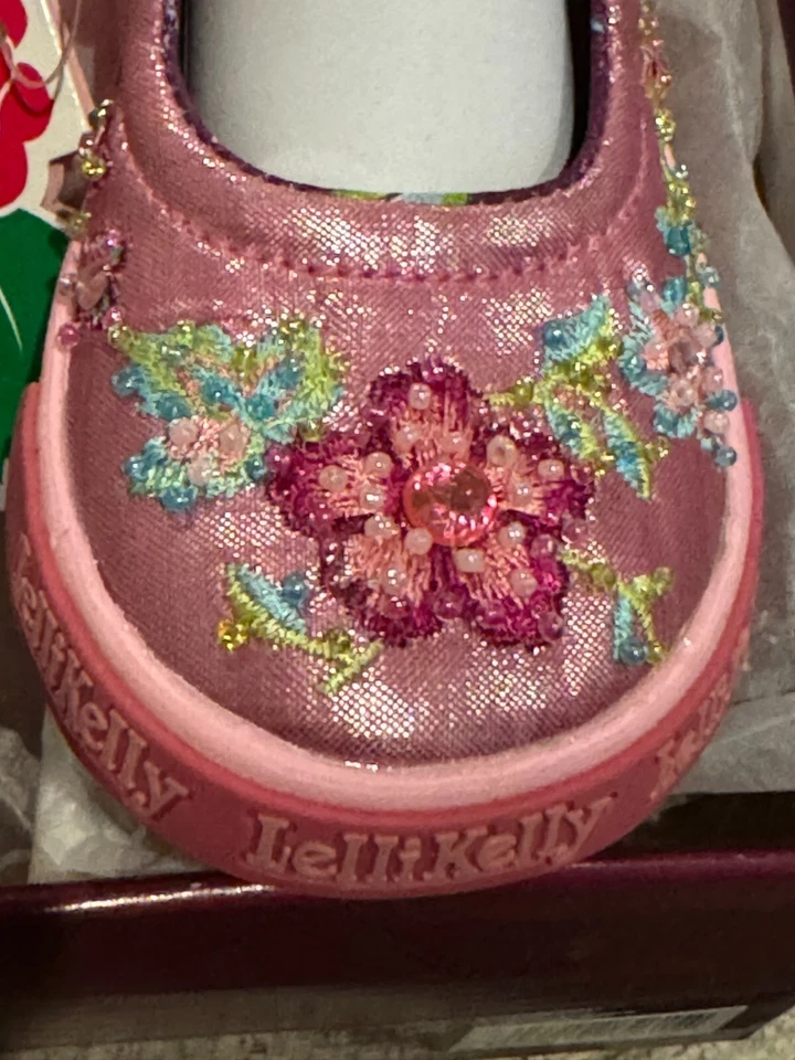 Lelli Kelly LK9431 Candy Baby Mary Jane Rosa Zapatos Dolly Brillo Floral NUEVO Foto 3 de 4