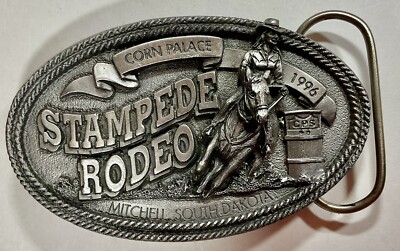 1996 PRCA Corn Palace Stampede Rodeo Mitchell South Dakota Belt Buckle