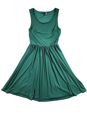 Modcloth Dress Women's Small Kelly Green Sleeveless Pleated Fit & Flare |  eBay