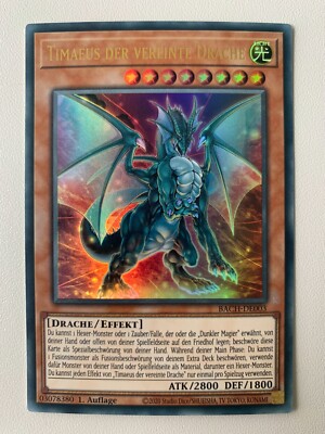 Yu-Gi-Oh! Timaeus der vereinte Drache BACH-DE003 Ultra Rare Near Mint 1. Auflage