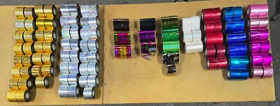 120 ROLLEN !!!!     NAIL ART NAGELFOLIE / TRANSFERFOLIE ROLLEN 120M X 4CM