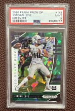 2020 Panini Prizm Draft Jordan Love Rookie FOTL SSP /18 Green Ice PSA 9