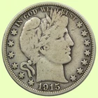 1915-D Barber Half Dollar 50C | Very Good   *2001