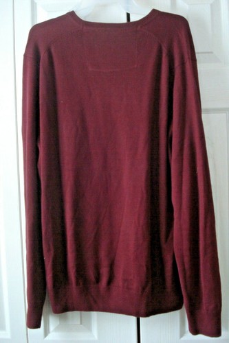 Mens Sweater V Neck Size Large Wine Covington - Picture 2 of 2