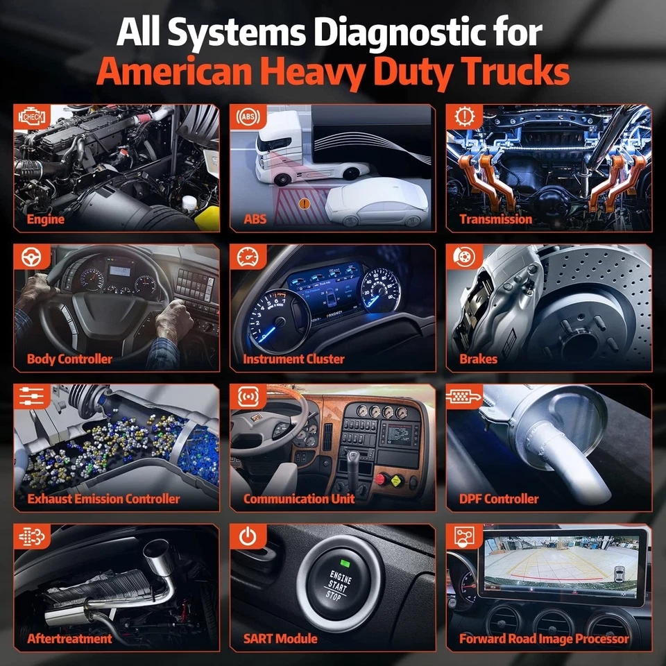 Escáner de diagnóstico diésel de camión de alta resistencia DPF Regen para Freightliner Kenworth Foto 3 de 4