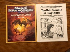 DUNGEON MASTER SCREEN W/MODULE 1989 Dungeons  Dragons 2nd Ed Tragidore REF1
