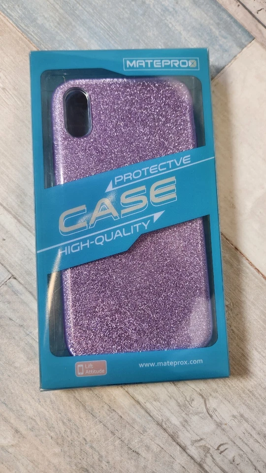 Funda MATEPROX para iPhone Xs/X Brillo Brillante Brillante - Púrpura - Foto 3 de 4