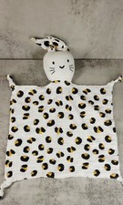 Organic Cotton Muslin Lovey Bunny Blanket Baby Newborn soft animal plush 11"