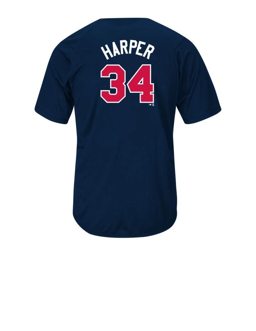 Washington Nationals HARPER #34 MLB Navy Name/Number Player T