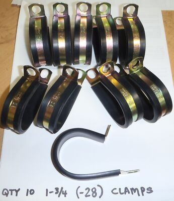 Qty. 10 Adel Cushion P-Clamp Fits 1-3/4'' Tube, Wire Loom, Hose MS21333 Loop USA
