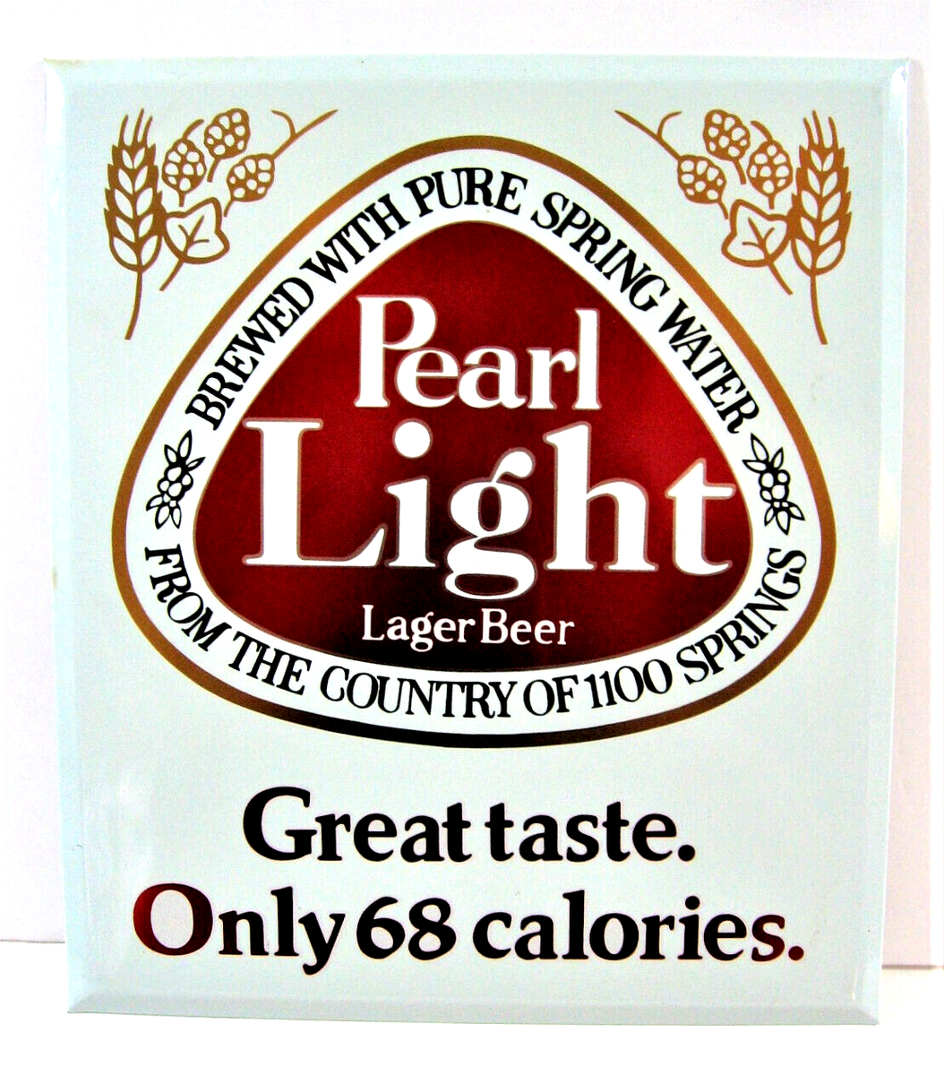 Vintage 1970 Pearl Light Lager Beer Pearl Brewing Co Tx Tin Over
