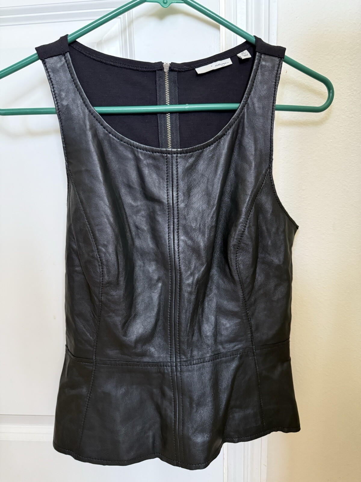Women’s Halogen Leather Front Sleeveless Top XS