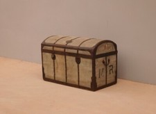 Baule cassapanca contenitore militare con piano apribile, fine '800 - L 110 cm!